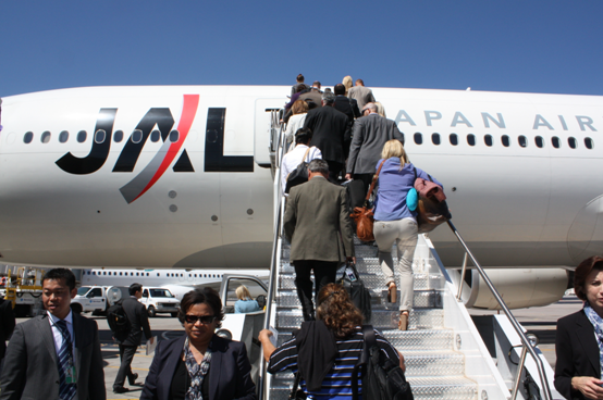 Departing for Japan
