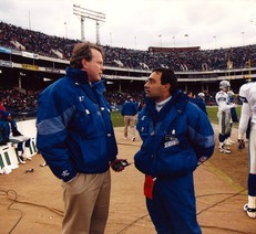 Dr Khalfayan and Dr Auld at Memorial Stadium in Baltimore