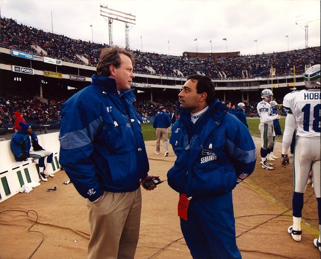 Dr Khalfayan and Dr Auld at Memorial Stadium in Baltimore